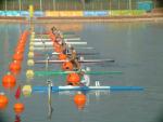 Startline of 1000m Olympic Final, I am lane 4 