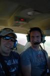 Conor and I mid flight 
