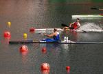 Crossing finish line in 1000m final 