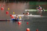 Crossing the finish line in 1000m 