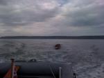 Towing the four to Sark for the start. 